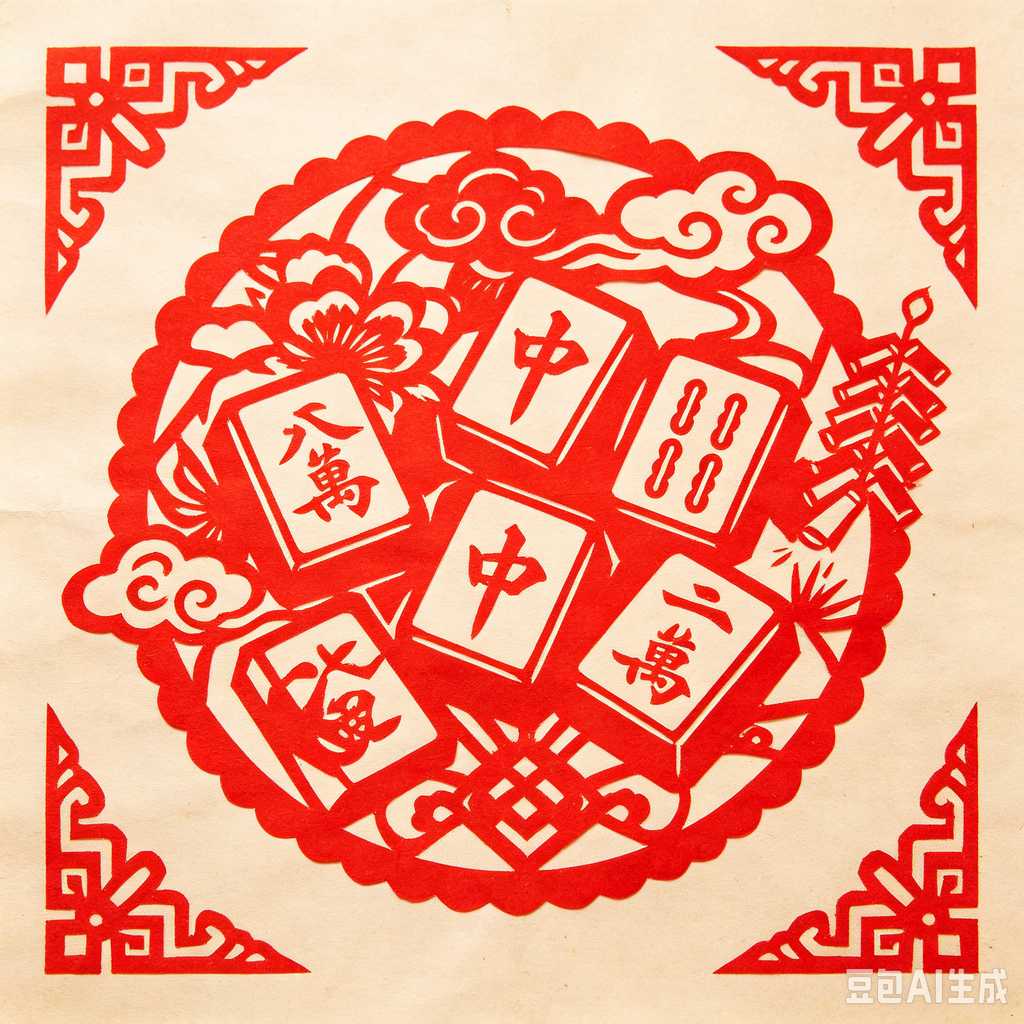 engraved texture mahjong tiles