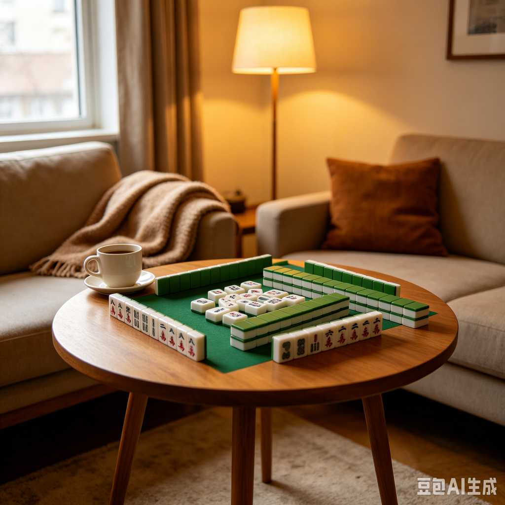 engraved texture mahjong tiles