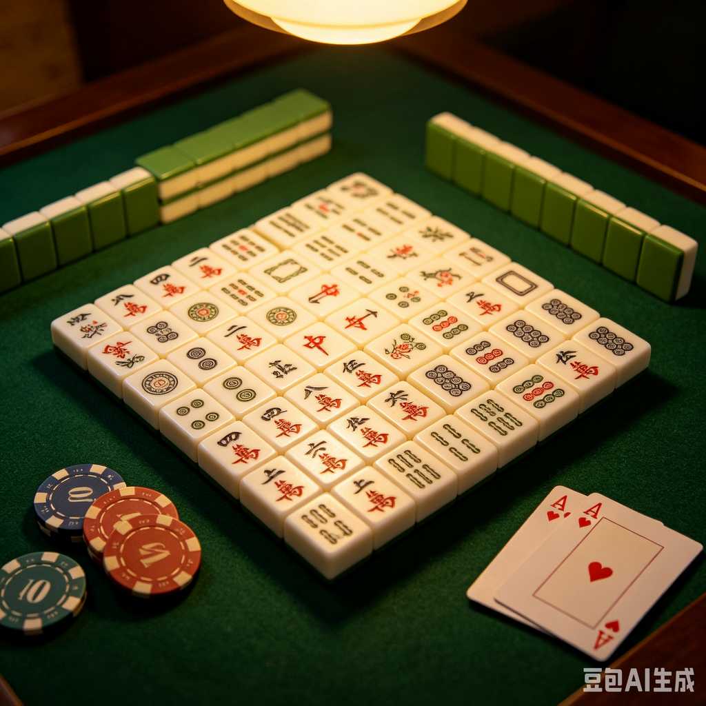blue mahjong tiles